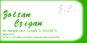 zoltan czigan business card